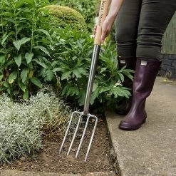 Kent & Stowe Stainless Steel Border Fork 7 Kent & Stowe Stainless Steel Border Fork -Garden Essentials Shop 1031051 2