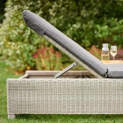 Kettler Palma White Wash Lounger With Cushion 8 Kettler Palma White Wash Lounger With Cushion -Garden Essentials Shop 1105199 1