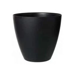 Stewart Garden 53cm Basalt Tall Round Planter - Black -Garden Essentials Shop 1115428 1