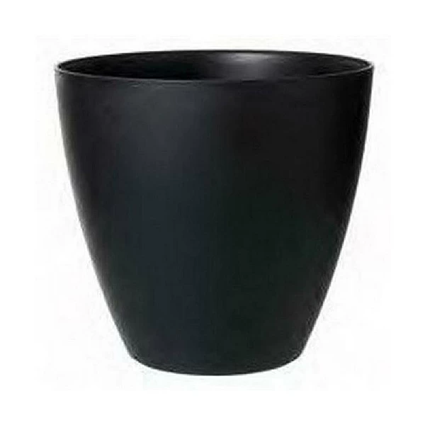 Stewart Garden 40cm Basalt Low Round Planter - Black 4 Stewart Garden 40cm Basalt Low Round Planter - Black - Image 2