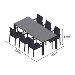LIFE Sense Concept 6 Seater Dining Set 7 LIFE Sense Concept 6 Seater Dining Set -Garden Essentials Shop 1137014 2