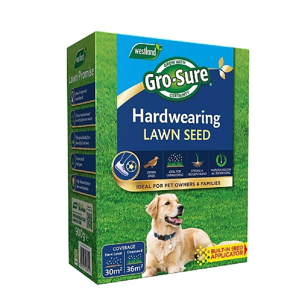 Westland Gro-sure Hard Wearing Lawn Seed 30sq.m Box 3 Westland Gro-sure Hard Wearing Lawn Seed 30sq.m Box