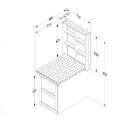 Forest Fold Down Wall Garden Bar -Garden Essentials Shop 1227077 5