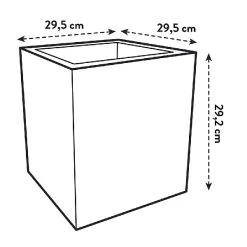 Elho Vivo Next Square Planter 30cm Living Concrete -Garden Essentials Shop 1230754 6
