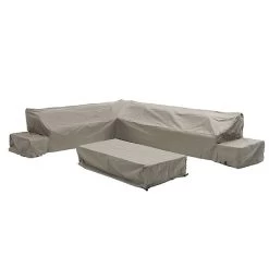 Bramblecrest Vilamoura Rectangular Modular Sofa & Coffee Table Set Covers Khaki