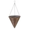 Smart Garden Chestnut Faux Rattan Hanging Cone - 14'' -Garden Essentials Shop 925353