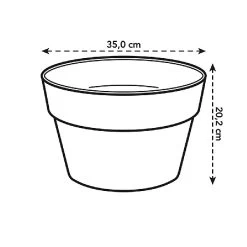 Elho Loft Urban Bowl 35cm Anthricite -Garden Essentials Shop 933182 4